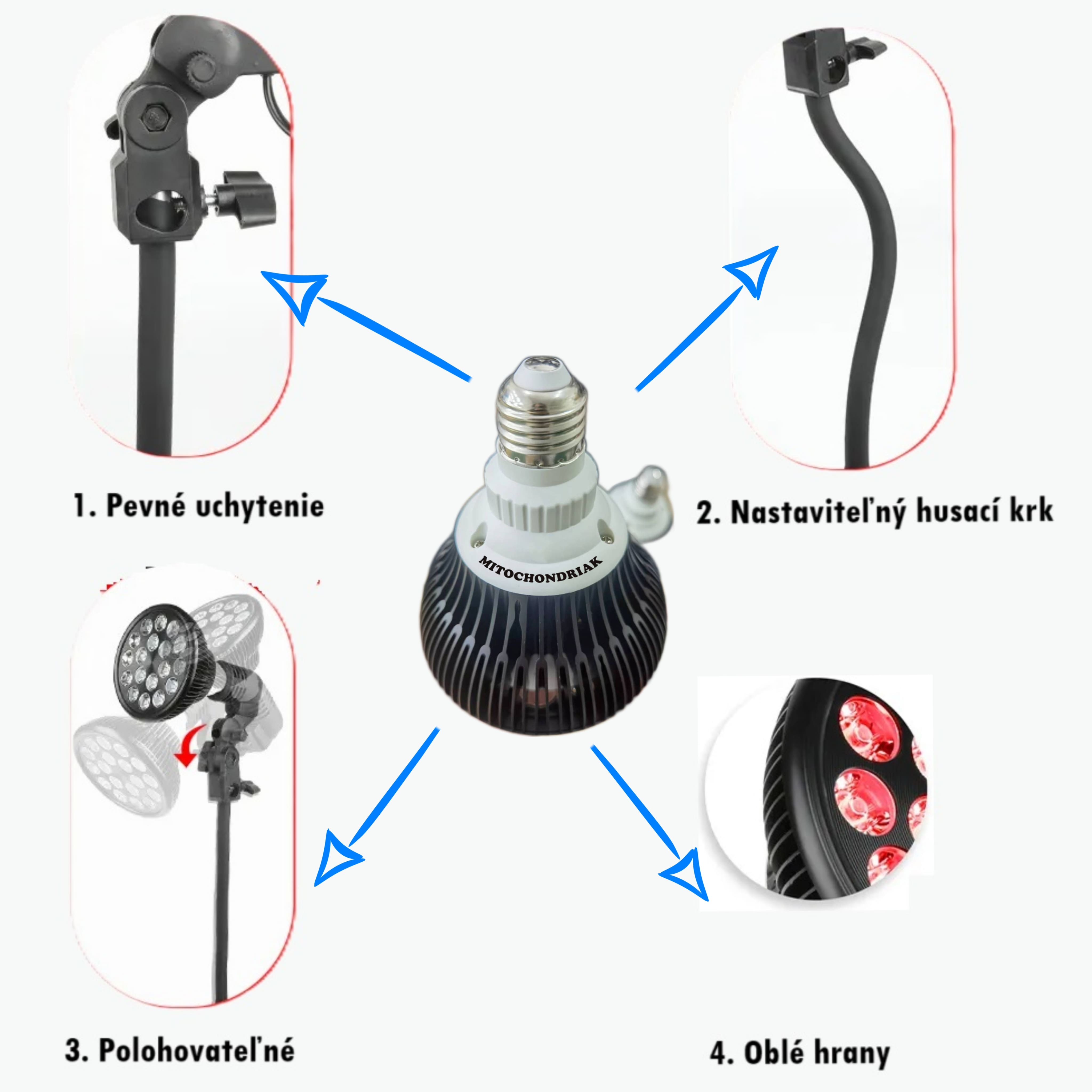 Mitochondriak - red, nir and UV light therapy devices, blue light blocking glasses and indoor lightning solutions